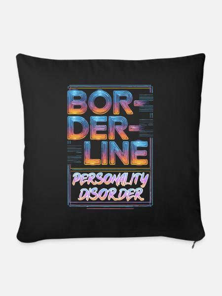 Borderline - Sofakissenbezug 45 x 45 cm - Schwarz