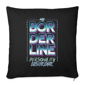 Limite - Housse de coussin décorative 45 x 45 cm - noir - Devant