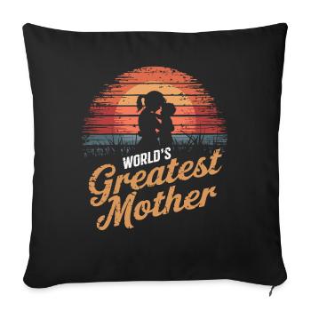 La meilleure mère du monde - Housse de coussin décorative 45 x 45 cm - noir - Devant