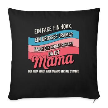 There's Mom – Heroine in the Rhyme Chaos - Sofa pillowcase 17,3'' x 17,3'' (45 x 45 cm) - black - Front