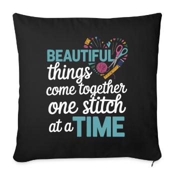 Näh- und Stick-Design – Stich für Stich zur Schönh - Sofakissenbezug 45 x 45 cm - Schwarz - Vorne