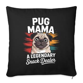 Maman carlin, marchande de collations légendaire - Housse de coussin décorative 45 x 45 cm - noir - Devant