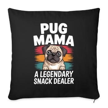 Maman carlin, marchande de collations légendaire - Housse de coussin décorative 45 x 45 cm - noir - Devant