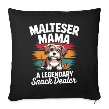 Malteser Mama, Legendary Snack Dealer - Sofa pillowcase 17,3'' x 17,3'' (45 x 45 cm) - black - Front