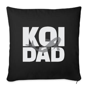 Koi Dad Koi-Fisch-Design für Koi-Teich-Besitzer - Sofakissenbezug 45 x 45 cm - Schwarz - Vorne