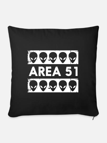 AREA 51 - Sofakissenbezug 45 x 45 cm - Schwarz