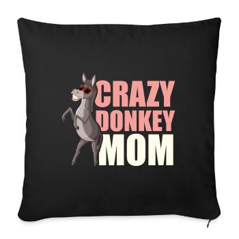 Esel Mama - Sofakissenbezug 45 x 45 cm - Schwarz - Vorne