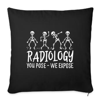 Radiologie Skulls dabbing | Radiologie Skulls - Sofakissenbezug 45 x 45 cm - Schwarz - Vorne
