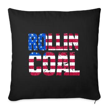 USA Carbon Roller Design for Diesel Drivers - Sofa pillowcase 17,3'' x 17,3'' (45 x 45 cm) - black - Front