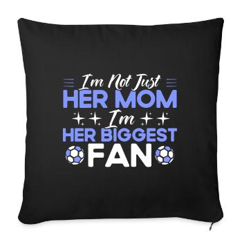 Sports Fan Soccer Soccer Mom Gift - Sofa pillowcase 17,3'' x 17,3'' (45 x 45 cm) - black - Front