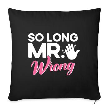 Ex Partner Scheidung Auflösung der Ehe Geschenk - Sofakissenbezug 45 x 45 cm - Schwarz - Vorne