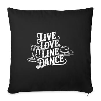 Line Dancing Country Dance - Line Dance Tanzen - Sofa pillowcase 17,3'' x 17,3'' (45 x 45 cm) - black - Front