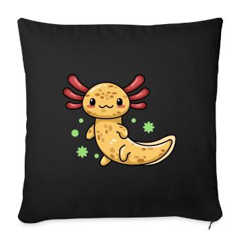 Copper Axolotl Design for Axolotl Lovers - Sofa pillowcase 17,3'' x 17,3'' (45 x 45 cm) - black - Front