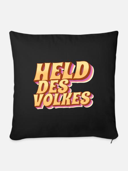 Held des Volkes - Sofakissenbezug 45 x 45 cm - Schwarz
