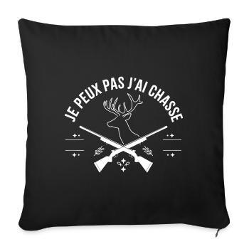 I can't I hunted - Sofa pillowcase 17,3'' x 17,3'' (45 x 45 cm) - black - Front