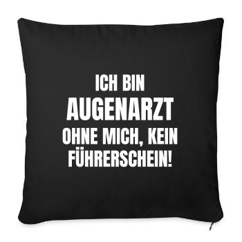 Augenarzt - Sofakissenbezug 45 x 45 cm - Schwarz - Vorne
