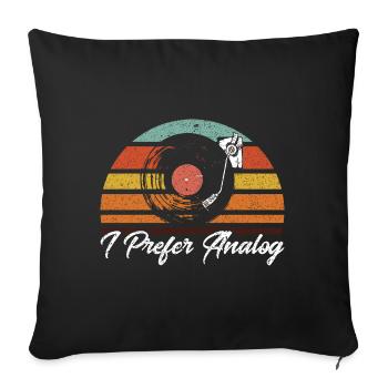Record Collector Vinyl Record Collection - Sofa pillowcase 17,3'' x 17,3'' (45 x 45 cm) - black - Front