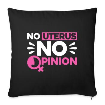 Women's Rights Feminist Empowerment - Sofa pillowcase 17,3'' x 17,3'' (45 x 45 cm) - black - Front