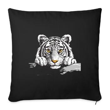 Tiger - Sofakissenbezug 45 x 45 cm - Schwarz - Vorne