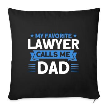 Law Lawyer Law Student Faculty of Law - Sofa pillowcase 17,3'' x 17,3'' (45 x 45 cm) - black - Front