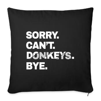 Donkey - Sofa pillowcase 17,3'' x 17,3'' (45 x 45 cm) - black - Front