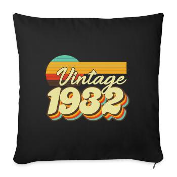 1932 born 90 year birthday retro - Sofa pillowcase 17,3'' x 17,3'' (45 x 45 cm) - black - Front
