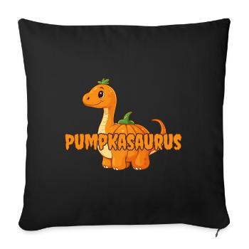 Dinosaur Pumpkin Halloween Pumkasaurus Costume - Sofa pillowcase 17,3'' x 17,3'' (45 x 45 cm) - black - Front