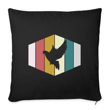 Retro pigeon design for pigeon fanciers - Sofa pillowcase 17,3'' x 17,3'' (45 x 45 cm) - black - Front