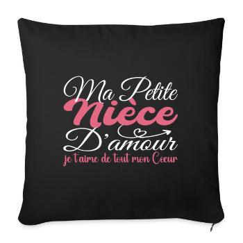 Niece of Love Gift, Best Niece I Love You - Sofa pillowcase 17,3'' x 17,3'' (45 x 45 cm) - black - Front