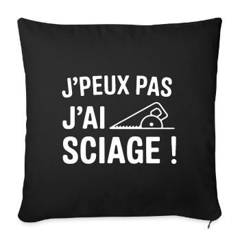 I can't, I saw! - Sofa pillowcase 17,3'' x 17,3'' (45 x 45 cm) - black - Front