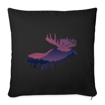 Moose - Sofa pillowcase 17,3'' x 17,3'' (45 x 45 cm) - black - Front