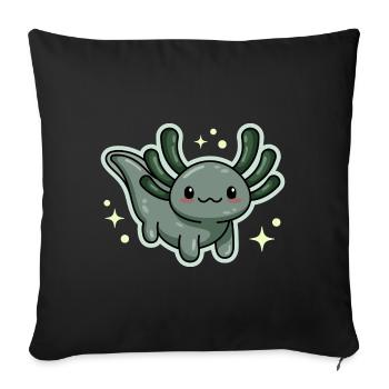 Conception d’axolotl de type sauvage pour les amateurs d’axolotl - Housse de coussin décorative 45 x 45 cm - noir - Devant