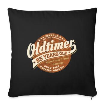 Vintage - Oldtimer - 55 years old - Birthday - Sofa pillowcase 17,3'' x 17,3'' (45 x 45 cm) - black - Front