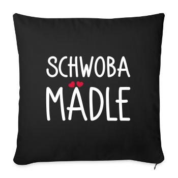 Schwoba Mädle - Sofakissenbezug 45 x 45 cm - Schwarz - Vorne