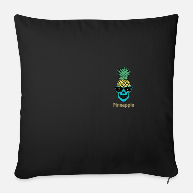 Ananas - Sofakissenbezug 45 x 45 cm - Schwarz