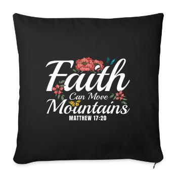 Christian Bible Verse Religious Gift - Sofa pillowcase 17,3'' x 17,3'' (45 x 45 cm) - black - Front