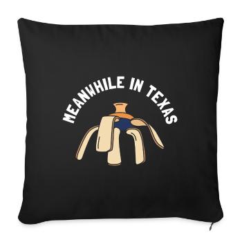 Texas Weather a fondu de ventilateur design pour fier - Housse de coussin décorative 45 x 45 cm - noir - Devant