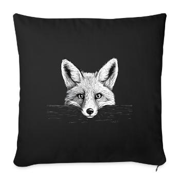 Fuchs - Sofakissenbezug 45 x 45 cm - Schwarz - Vorne