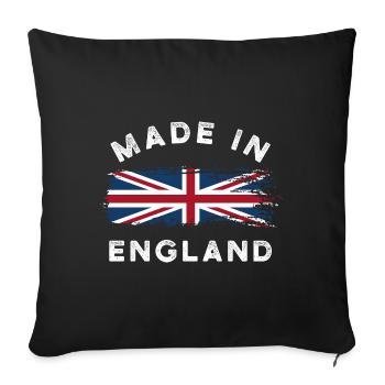 Made in England - England Flag - Sofa pillowcase 17,3'' x 17,3'' (45 x 45 cm) - black - Front
