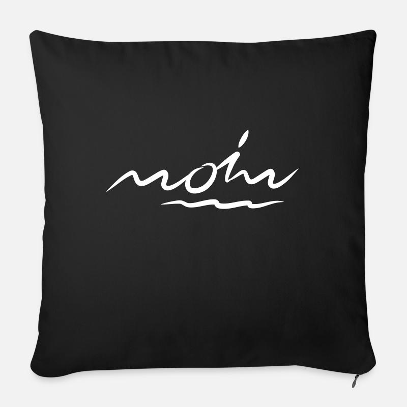 Moin Sprüche Typografie - Sofakissenbezug 45 x 45 cm - Schwarz