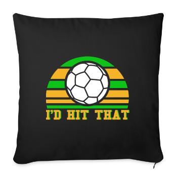 Fan de football gaélique Équipe d’Irlande - Housse de coussin décorative 45 x 45 cm - noir - Devant