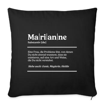 Marianne Definition Design für stolze Mariannes - Sofakissenbezug 45 x 45 cm - Schwarz - Vorne