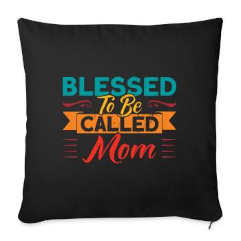 Matching Family Mother's Day Gift - Sofa pillowcase 17,3'' x 17,3'' (45 x 45 cm) - black - Front