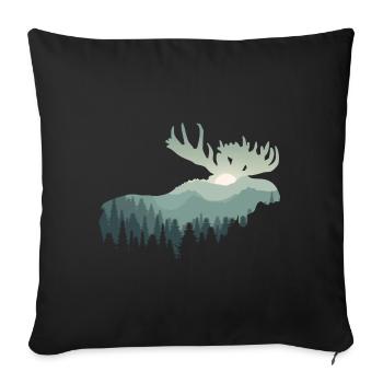 Moose - Sofa pillowcase 17,3'' x 17,3'' (45 x 45 cm) - black - Front