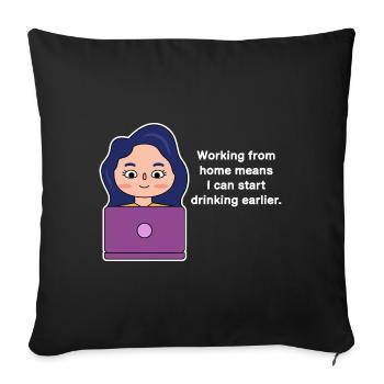 Arbeits- und Partydesign für stolze Pinoys - Sofakissenbezug 45 x 45 cm - Schwarz - Vorne