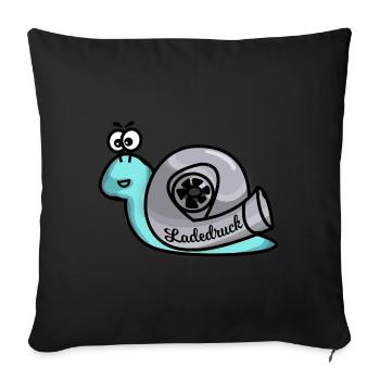 Turboschnecke Mint - Sofakissenbezug 45 x 45 cm - Schwarz - Vorne
