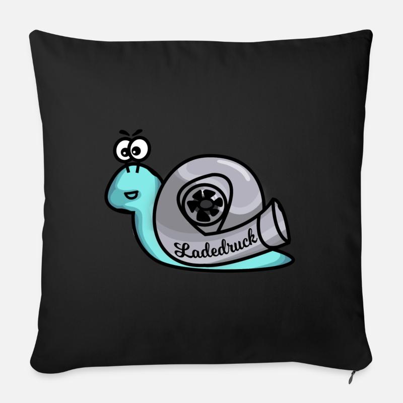Turboschnecke Mint - Sofakissenbezug 45 x 45 cm - Schwarz