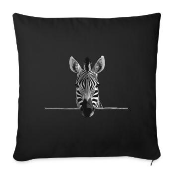 Zebra - Sofakissenbezug 45 x 45 cm - Schwarz - Vorne