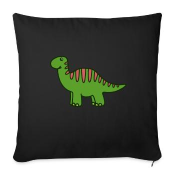 Brontosaurus Dinosaurier Geschenk - Sofakissenbezug 45 x 45 cm - Schwarz - Vorne