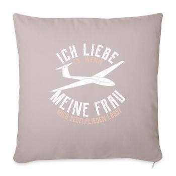 Glider glider glider gift - Sofa pillowcase 17,3'' x 17,3'' (45 x 45 cm) - light taupe - Front